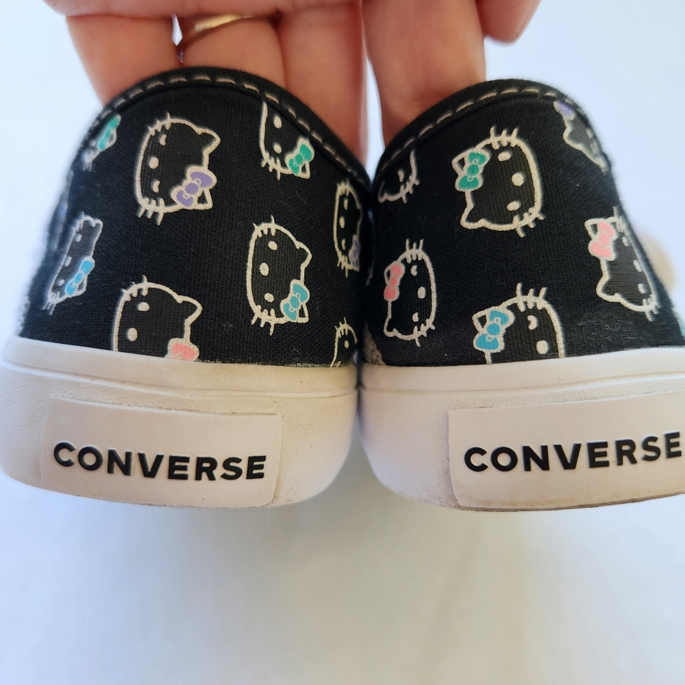 Converse Hello Kitty Print Collab Chuck Taylor Low Sneakers Black Cute Cat 7 - Picture 7 of 16